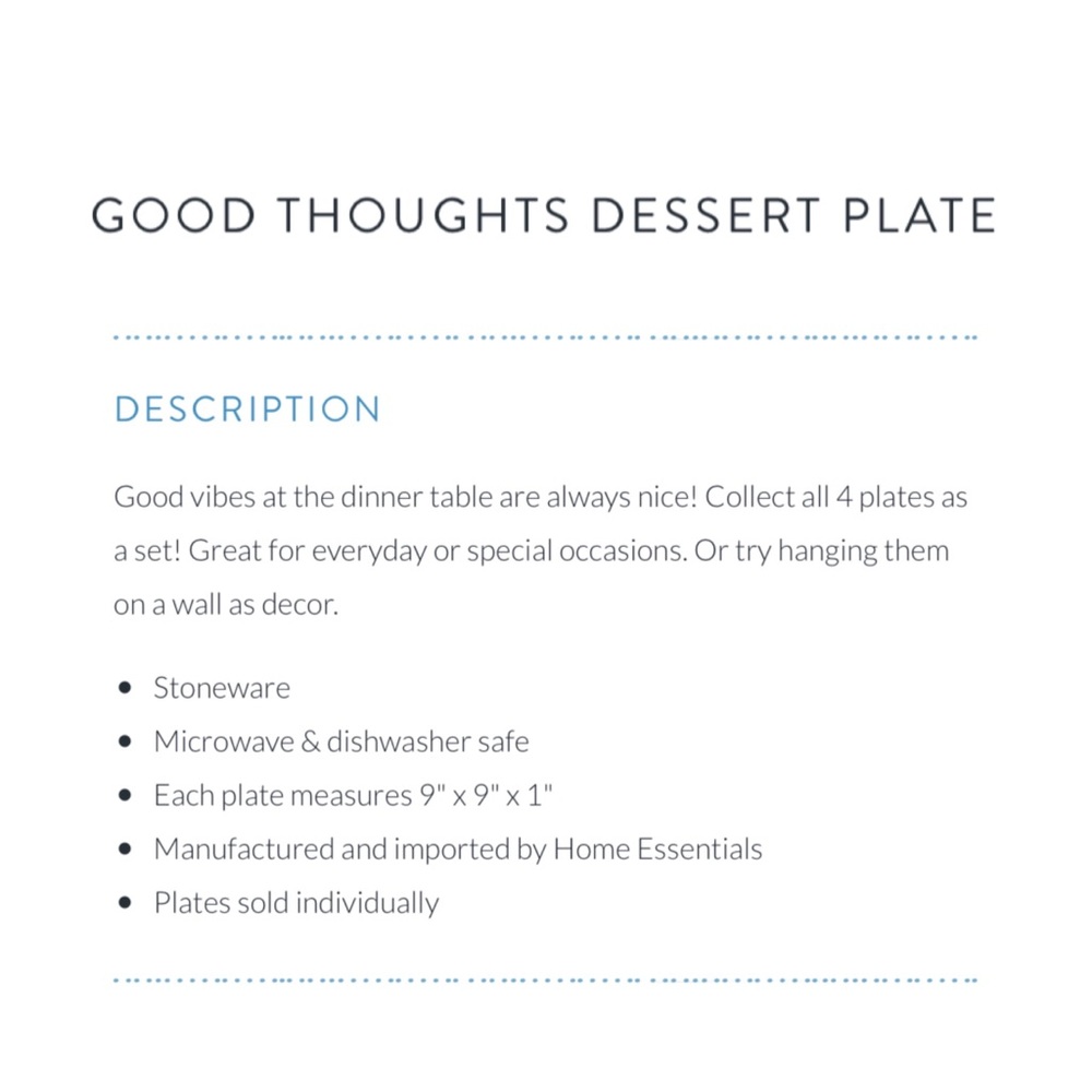 Molly Hatch Good Thoughts Dessert Plate - Picture 8 of 8